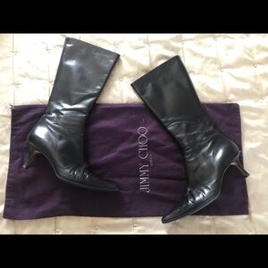 Jimmy Choo mid calf leather boots